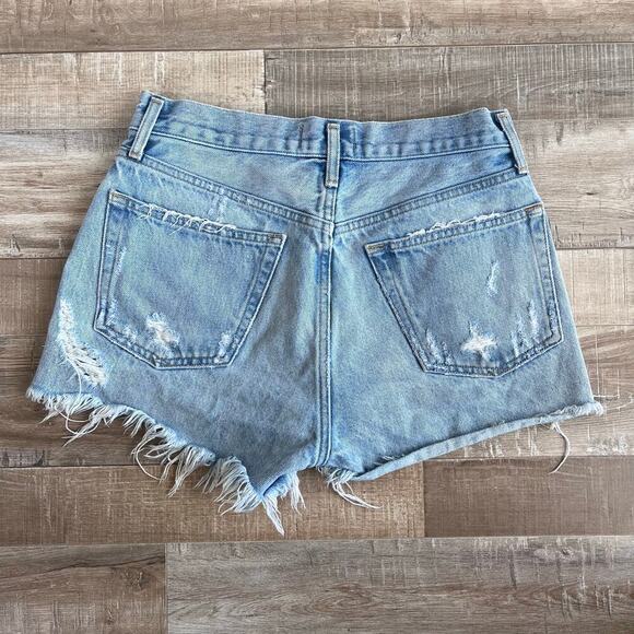 AGOLDE Parker Vintage Cut Off Denim Shorts in Swap Meet Size 25 - Picture 3 of 6